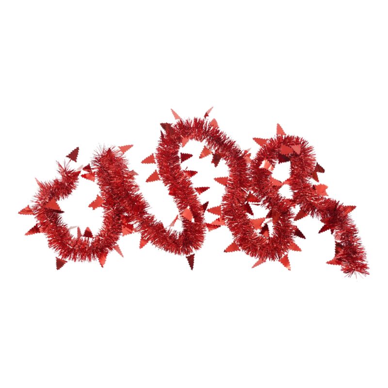 Beteala Craciun, Flippy, rosie, cu model de brad, marimea 2 m x 9 cm x 5 cm, material folie PVC, interior-exterior