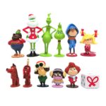 Set 12 Figurine Mini Grinch, Rasina, 4-9 cm, Multicolor