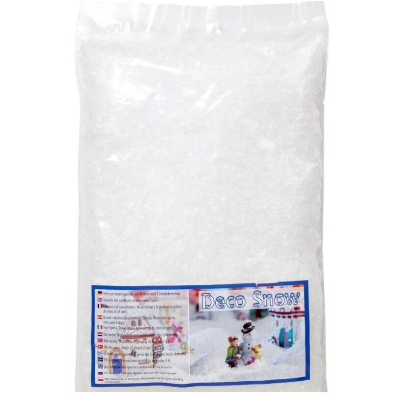 Zapada artificiala, Zola, pentru decoratiuni de Craciun, alb cristalizat, 160 g