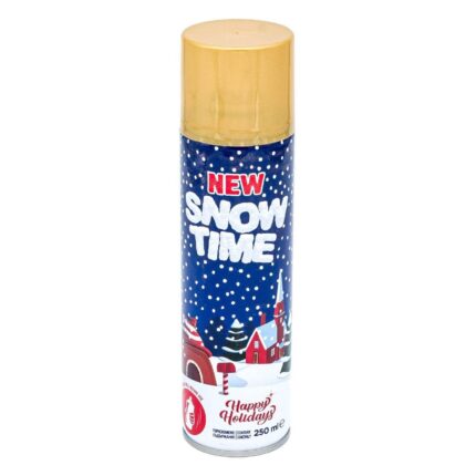 Spray Decorativ Craciun, Snow Time, Capacitate 250ml, Culoare Auriu