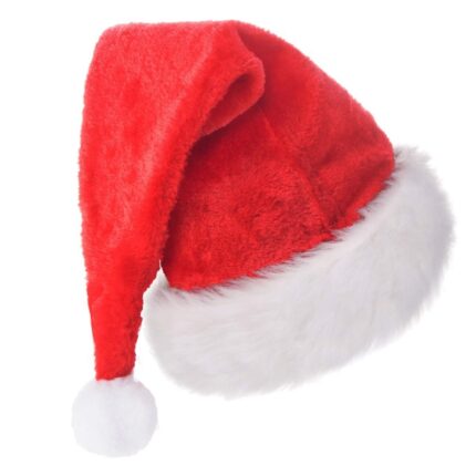 Caciula de Mos Craciun, Plus, 60 cm, Rosu/Alb