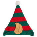 Caciula de Craciun pentru copii, spiridus, rosu/verde, Dolik, 24x34 cm
