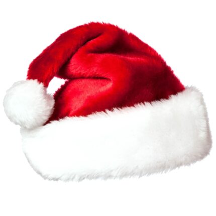 Caciula Mos Craciun, Holly Jolly, Poliester, Rosu/Alb