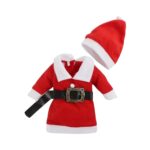 Costum cu tematica de Craciun CRACIUNITA pentru copii/fete, ERAKIDS, 7 ani (122 cm), Rosu/Alb