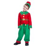 Costum spiridus de Craciun, unisex, marime M, 5-7 ani, 110-130 cm