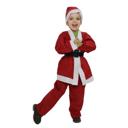 Costum de Mos Craciun pentru copii, Rosu, Marimea corespunzatoare pentru 10-12 ani