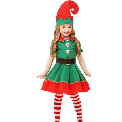 Costum Craciun pentru copii, Mos Craciun, respirabil, set complet, multicolor