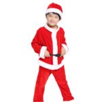 Costum Craciun pentru copii, costum Mos Craciun, rosu, 115-125cm