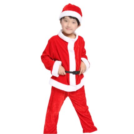 Costum Craciun pentru copii, costum Mos Craciun, rosu, 115-125cm