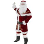 Costum de Craciun pentru barbati, set Santa Claus, rosu, XXL (circumferinta piept 124cm, circumferinta talie 96cm)