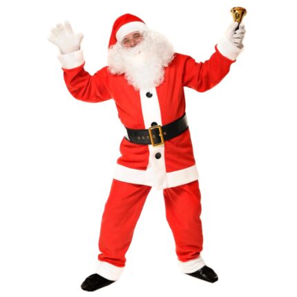 Costum Mos Craciun adulti polar pantalon lung L