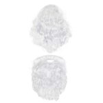 Set barba si peruca Mos Craciun, QttvbTna, alb, one size