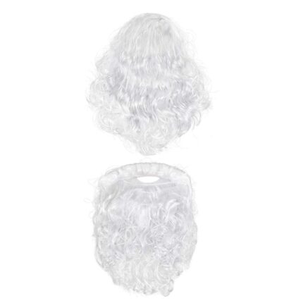 Set barba si peruca Mos Craciun, QttvbTna, alb, one size