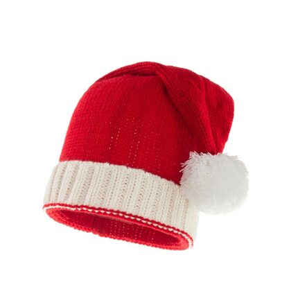Set caciuli Craciun QttvbTna, mama si copil, cu pompom, rosu cu alb