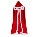 Pelerina cu Gluga pentru Copii, Craciun, Flanel, Rosu, 150cm