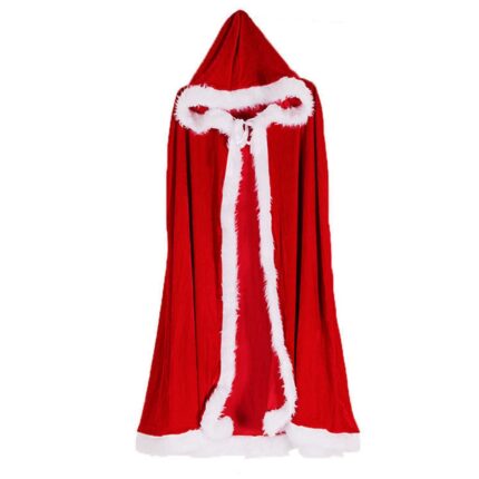 Pelerina cu Gluga pentru Copii, Craciun, Flanel, Rosu, 150cm