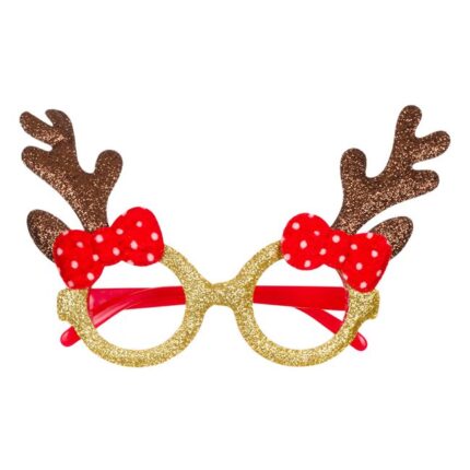 Ochelari de Craciun Cerb Glitter Fundite Rosii Shopiens®