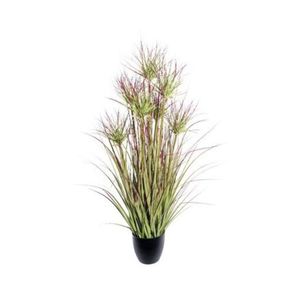 Planta Artificiala Tufa Iarba Cyperus In Ghiveci H 125 Cm Rosu