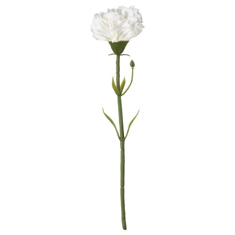 Garoafa alba artificiala, 30 cm