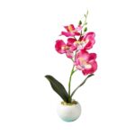 Orhidee artificiala in ghiveci, 26x8.5x7.5cm, multicolor