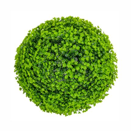 Sfera din plante artificiale, cu flori, Naimeed D5937, Verde Inchis, 150mm