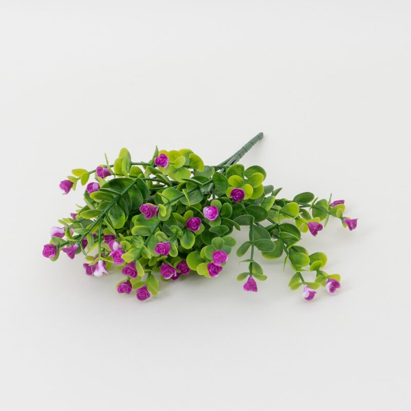 Buchet verdeata + bobite, culoare lila, H 30 cm, B.S.P. / SL149_1