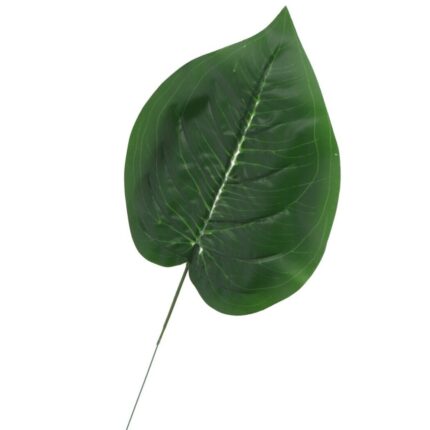 Set de 12 frunze artificiale, Plastic, Verde, 47cm