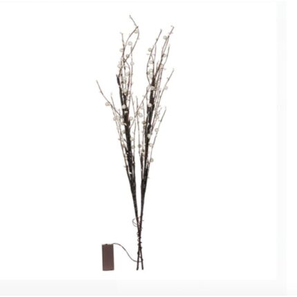 Ramuri decorative perle albe cu leduri, 75cm