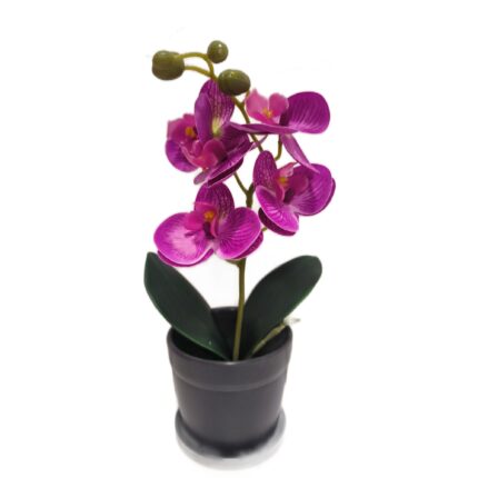 Ghiveci cu flori artificiale, Orhidee, 28 cm