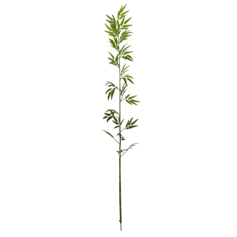 Crenguta decorativa cu frunze, bambus, Naimeed D5637, 200x30 cm, Verde