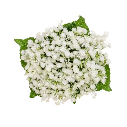 Buchet 7 fire, model floarea miresei, culoare alb, H 30 cm, B.S.P. / SL736
