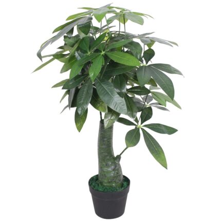 Planta artificiala arbore norocos in ghiveci, vidaXL, Plastic, 85 cm, Verde