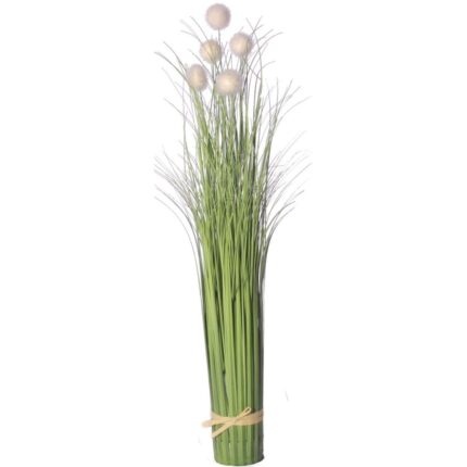 Iarba artificiala, Saska, Plastic, 70cm, Alb/Verde
