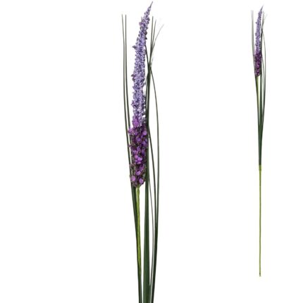 Planta decorativa artificiala, fir lavanda, verde/mov, 80cm
