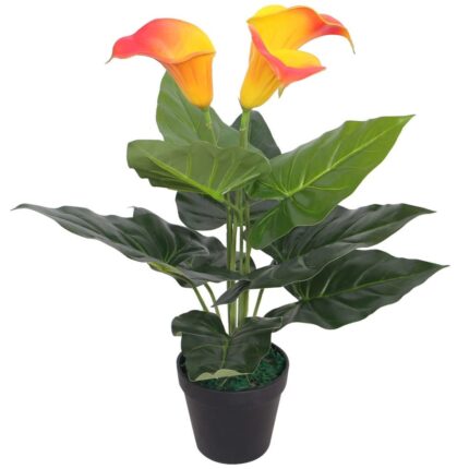 Planta artificiala Crin in ghiveci, vidaXL, Plastic, 45 cm, Multicolor