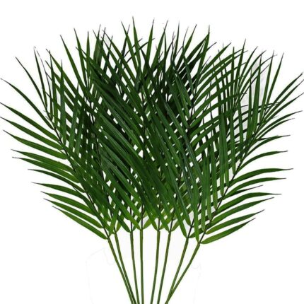 Set 8 frunze artificiale de palmier, 48 cm, Verde