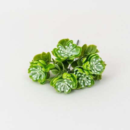Buchet suculent artificial, culoare alb, H 27 cm, B.S.P. / CD4606_2