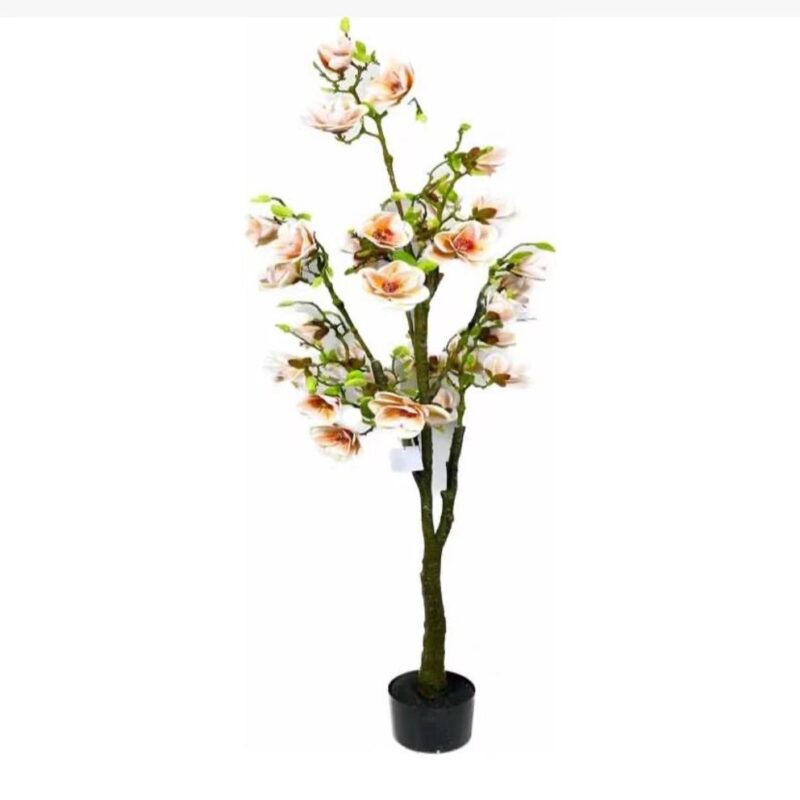 Arbore artificial de magnolie, 180 cm inaltime, singur, galben/verde