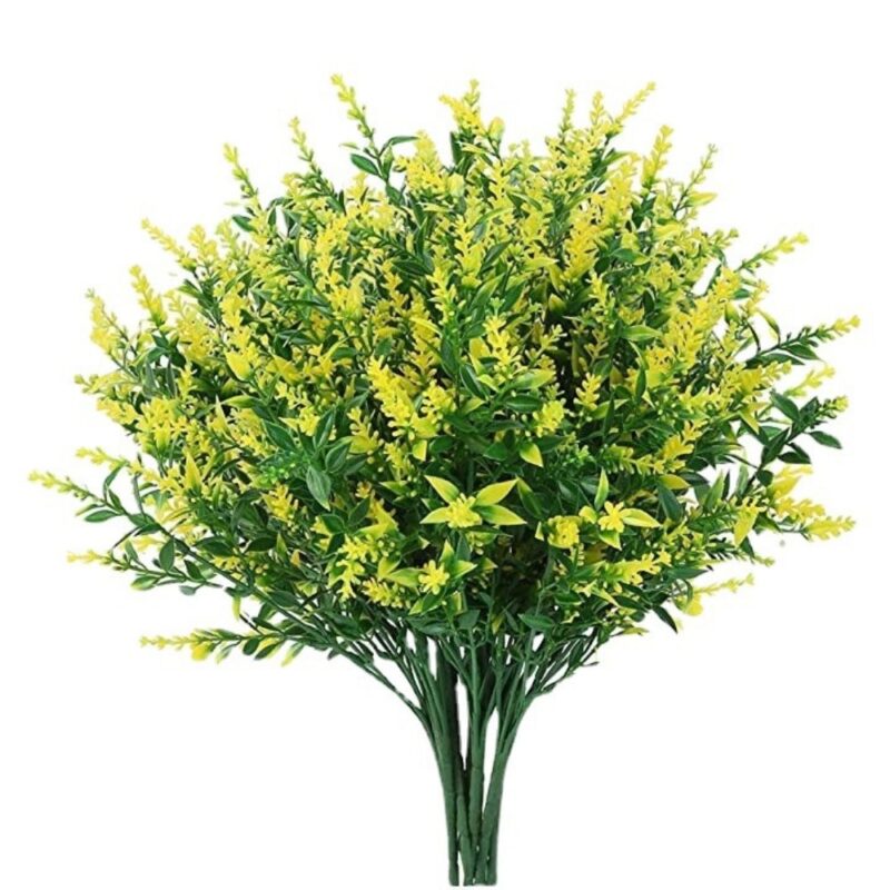 Buchet lavanda artificiala, MunDeir, Plastic, Galben/Verde