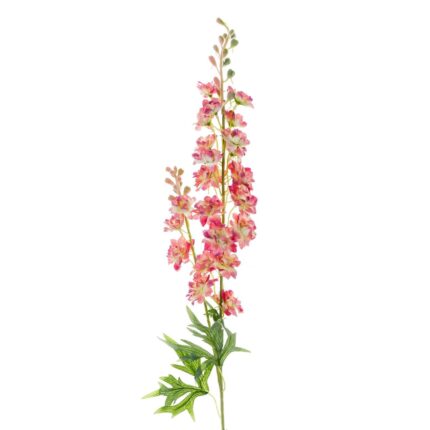 Planta decorativa artificiala, fir cu flori "Delfin" roz, 85cm