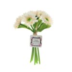 Buchet 7 crizanteme artificiale PAMI, F1021-57, crem, 22cm