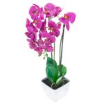Orhidee artificiala in ghiveci, 55cm, multicolor