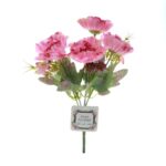 Buchet 5 bujori artificiale PAMI, F1021-1, roz, 28cm