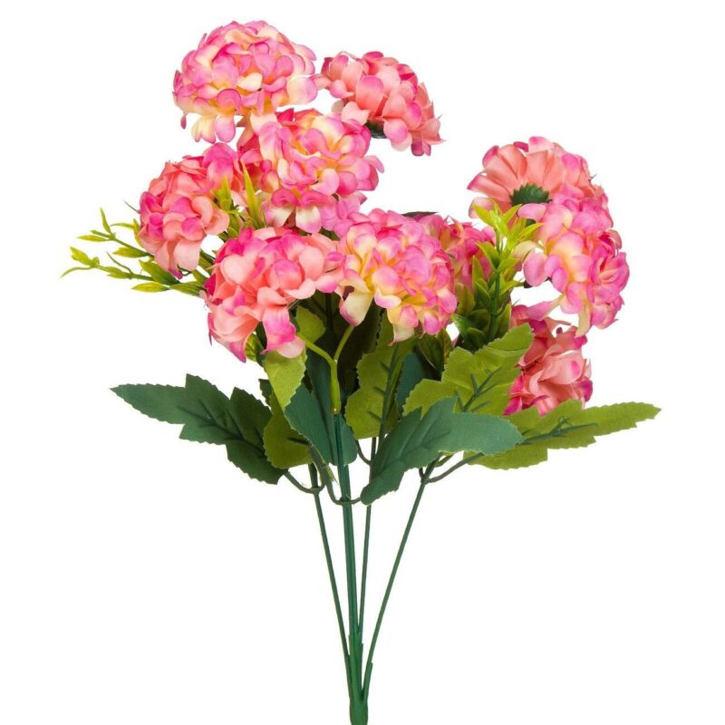 Flori artificiale, Zola®, buchet hortensii, roz, 37 cm