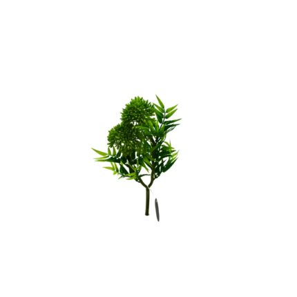 Planta artificiala cu 2 flori, Naimeed D3080, culoare Verde, 37 x 14 cm