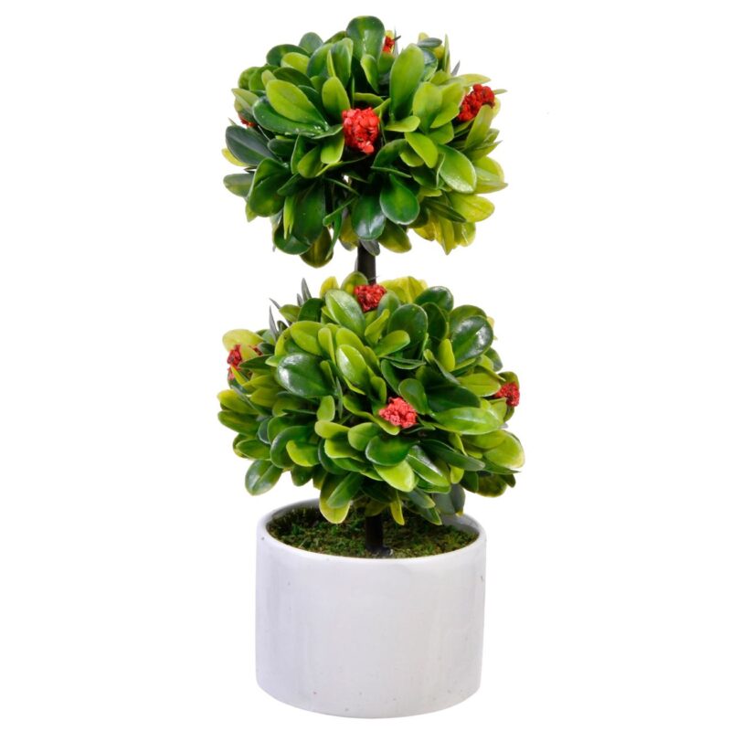 Bonsai decorativ, Cali, model cu 2 ramuri, 21 cm