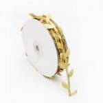 Banda Frunze decorative, 10 m, Auriu