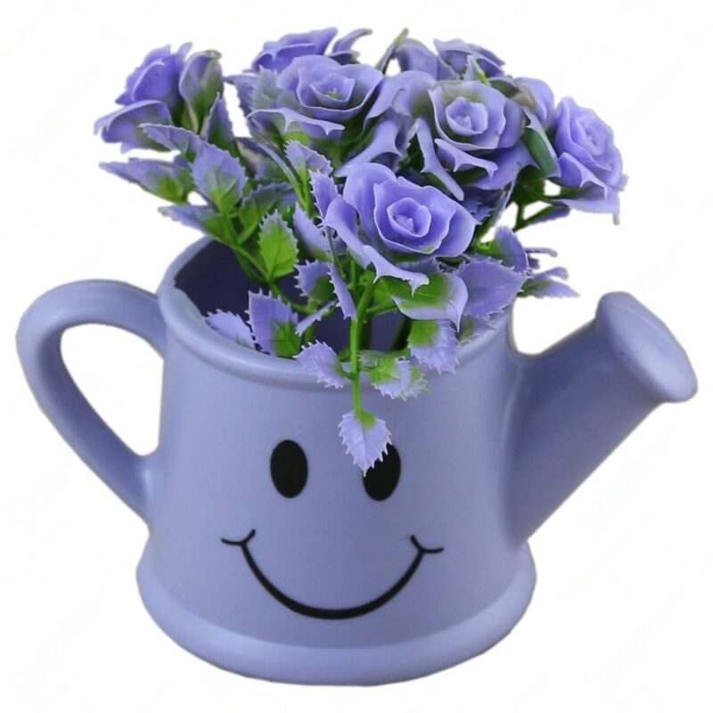Ghiveci Decor Stropitoare cu Flori Mov, 12x11 cm
