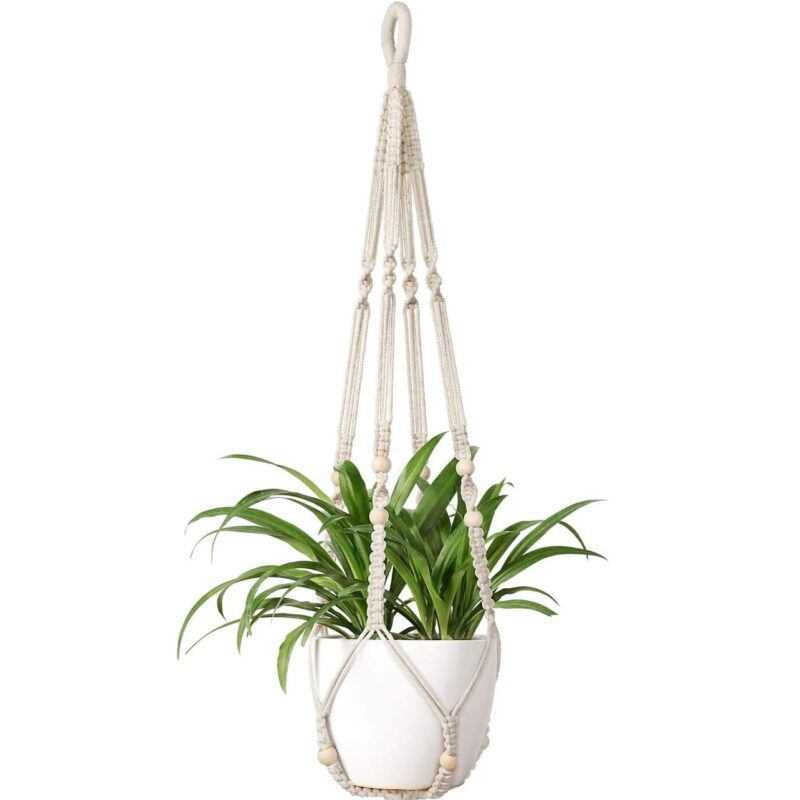 Suport Supendabil Macrame pentru Plante Curgatoare, Inaltime 90 cm