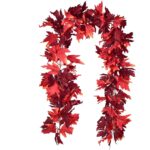 Ghirlande Artificiale Frunze Artar QttvbTna, Set 2 Bucati, Multicolor, 1.8m Fiecare